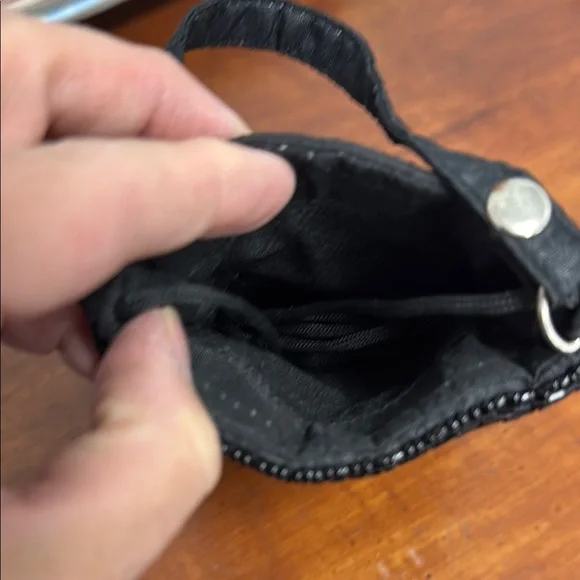 Black Beaded Elegant Formal Phone Crossbody Bag - Picture 4 of 4